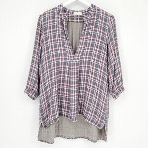 CP Shades Plaid flannel Double Cotton Tunic